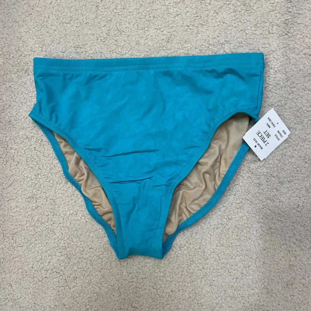 NWT Miraclesuit/Magicsuit Teal Halter Tankini Two Piece Swimsuit - Picture 6 of 12